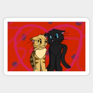 Leafpool and Crowfeather Sticker